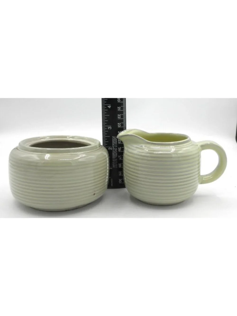 Rare Arabia Michael Schilkin Cream And Sugar Set Celadon NO LID Signed MS